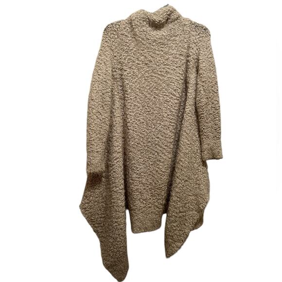 Fashion Q Cardigan Womens Tan Open Front Waterfall Sweater Cozy Winter Outdoor - Picture 4 of 9